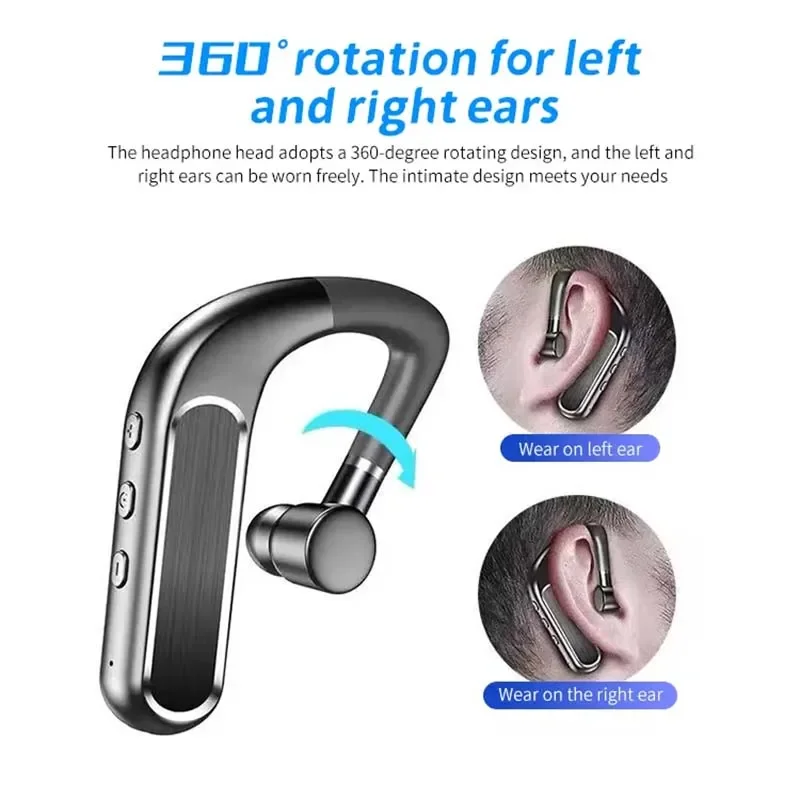 Подвесные беспроводные наушники с одним ухом 5,0, Bluetooth, 1200 мАч, наушники для вождения с длительным режимом ожидания Y10, бизнес-наушники для смартфона