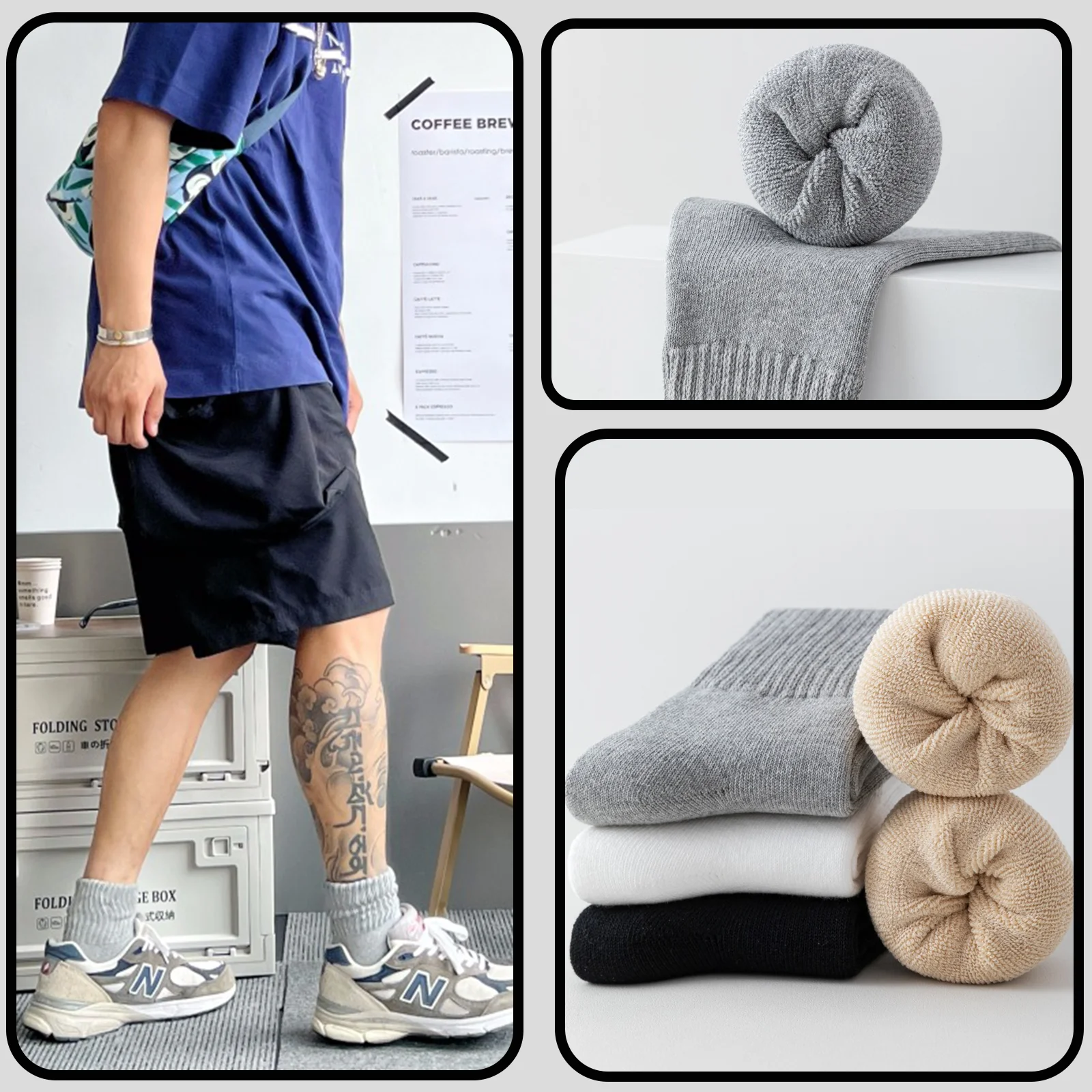 3 pares de calcetines de trabajo de algodón para hombre, calcetines acolchados de corte bajo para correr, calcetines tobilleros transpirables, calcetines casuales para hombre, calcetines de ciclismo