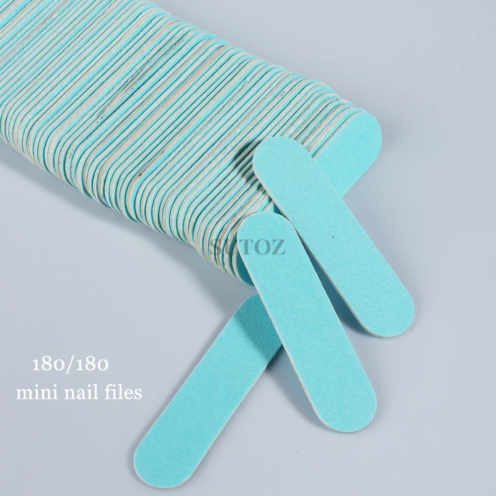 50/100pcs Double-sided Mini Nail Files Bulk Removing Gel Polish Professionel Nail Buffer Manicure Sanding Polishing Tools NTCX