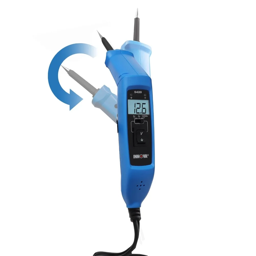 

45 Degree Swivel Head Automotive Circuit Tester Multimeter Voltage Relay Fuse Tester Short Circuit Finder 12V 24V Car Battery