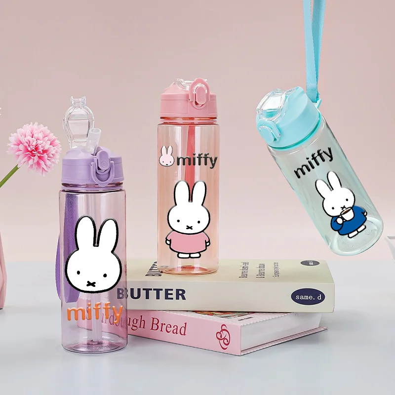 Милая-летняя-бутылка-для-воды-miffy-с-принтом-кавайного-мультяшного-кролика-простой-стиль-прозрачная-пластиковая-портативная-кружка-для-кофе-подарок-для-женщин