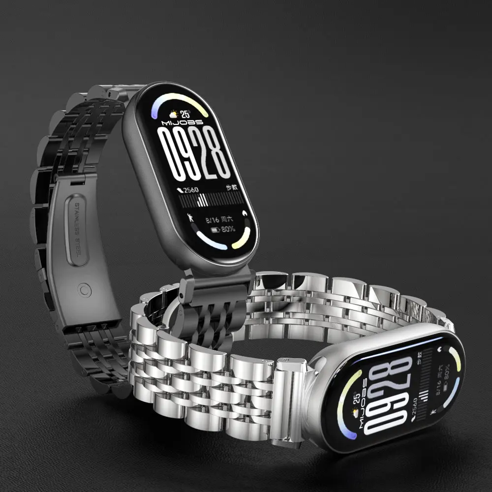 Mi Band 10 9 8 Strap Metal Bracelet for Xiaomi Smart Band 9 Fitness Wristbands Mi Band 10 Ceramic Version Wrist Strap