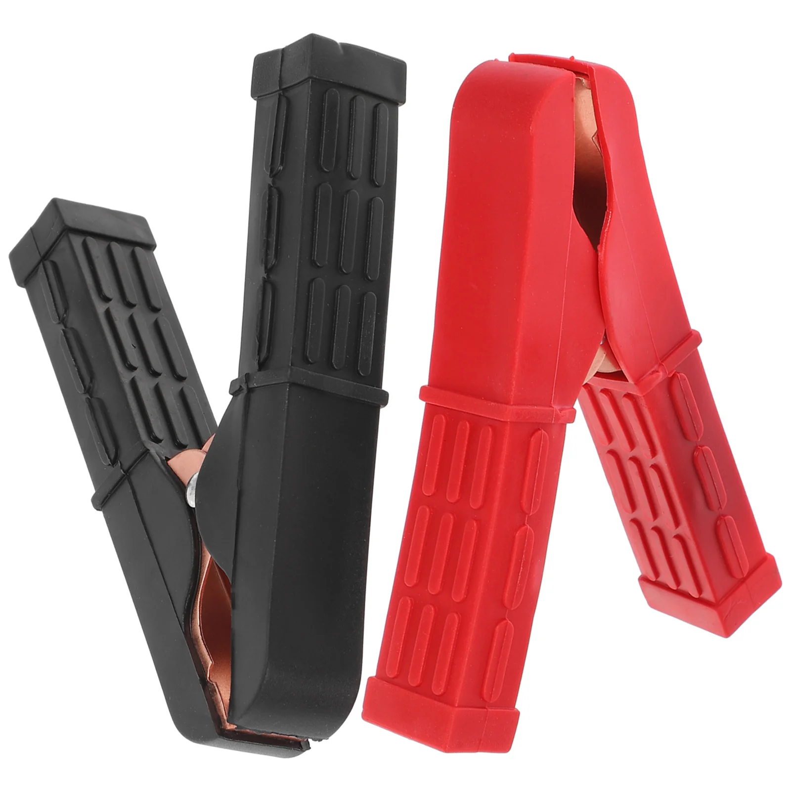 

2Pcs Clamp Insulated Electrical Test Clamp Copper Plated Durable Alligator Clip for Car Jump Starter