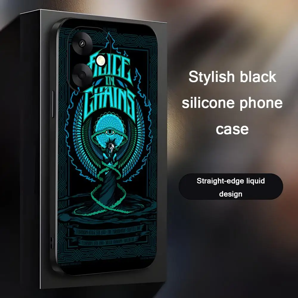 Alice In Chains Rock Band Hot Phone Case For Xiaomi Redmi 14C 13C 12C Note14 13 12 11 10 Pro Plus S Soft Black Phone Cover