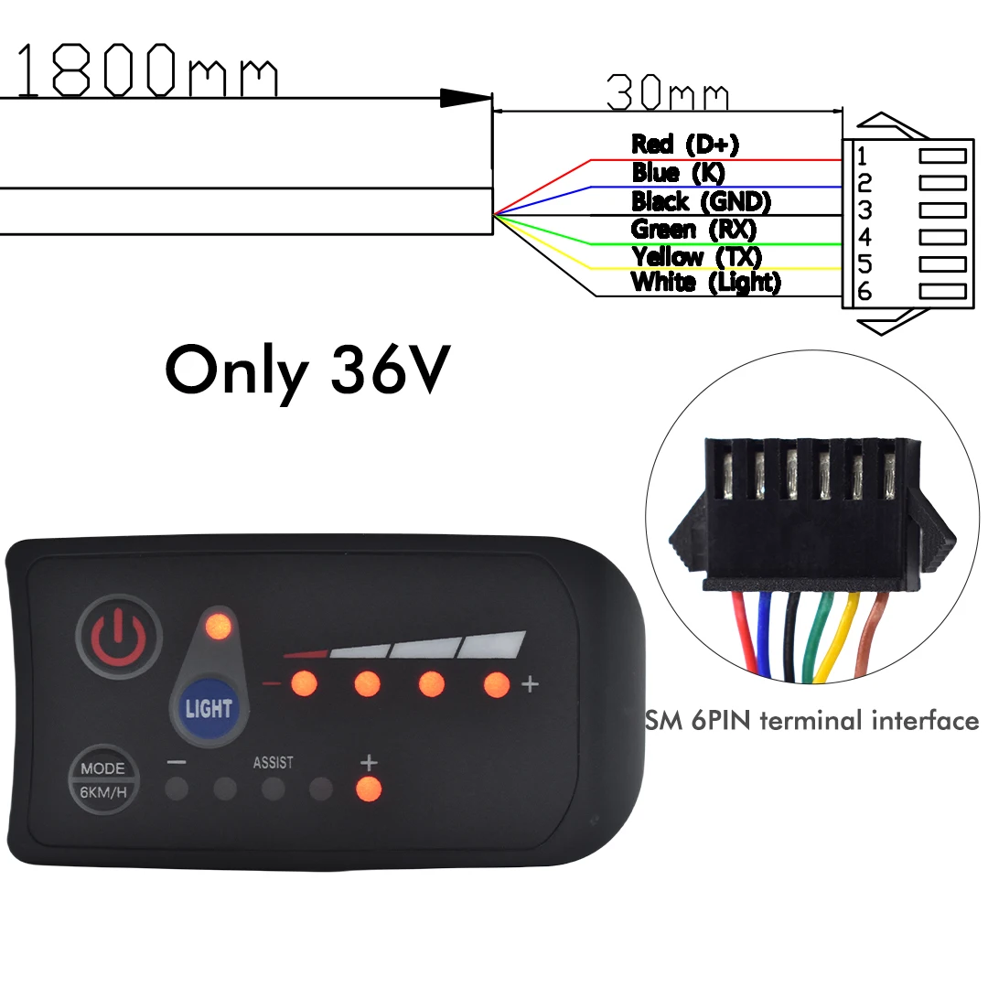 UART 2-multifunctioneel LCD-scherm Elektrische fietsdisplay Computer Fiets Regendicht Snelheidsmeter Kilometerteller Fietsen Waterdicht