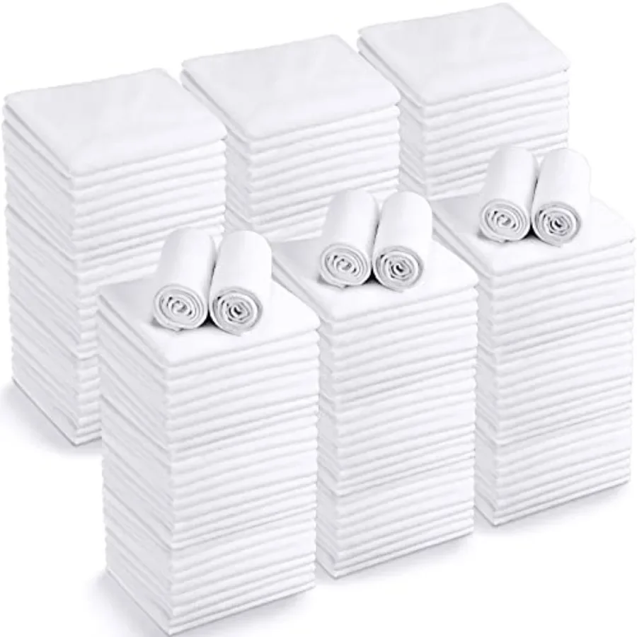 

Salon facial beauty care gym spa hotel use: white microfiber hand towels 72 pack 16 x 27 highly absorbent quick-dry lint-resist