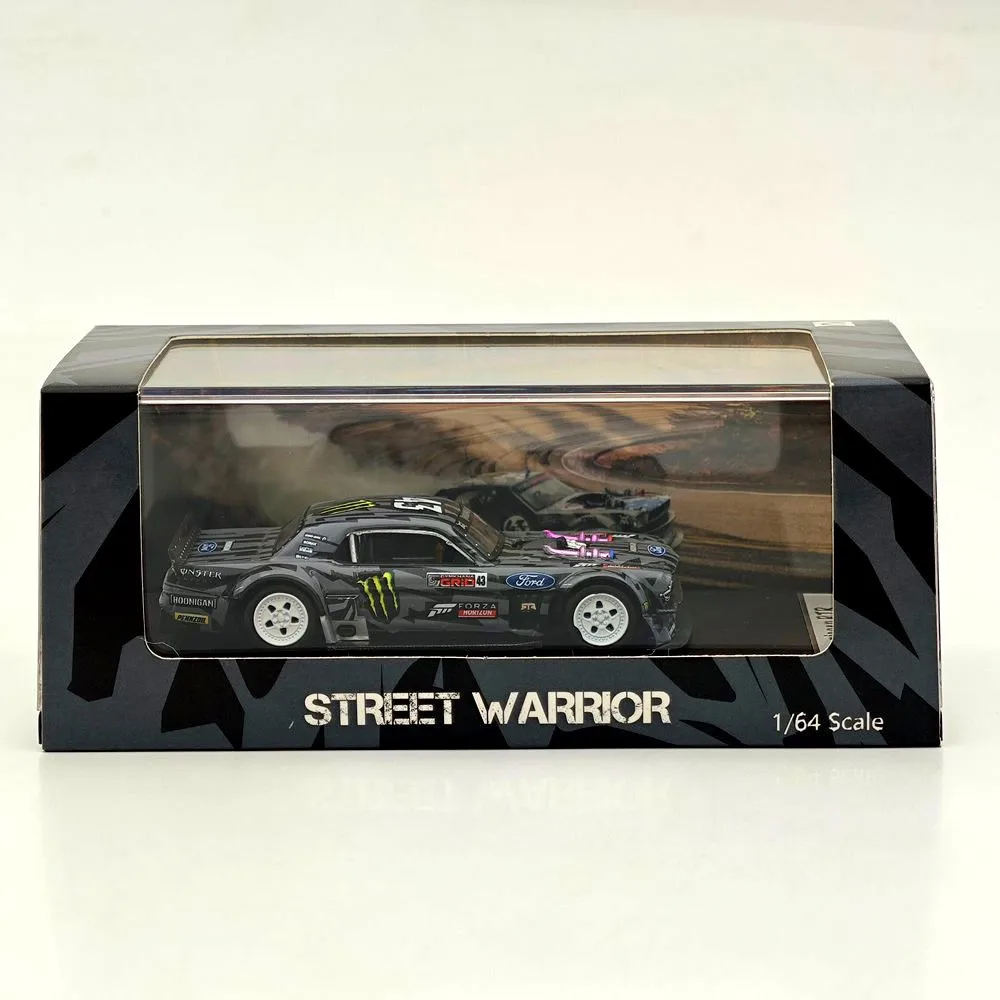 Diecast 1:64 Scale SW Ford Mustang 1965 Hoonicorn RTR V3 Kama Z Trailer Alloy Car Model view 6
