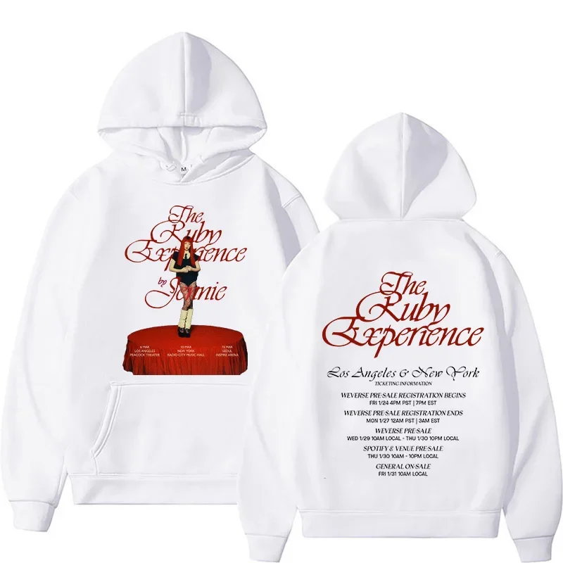 The Ruby Experience by JENNIE Hoodies Spring and Fall Fashion Casual Street Hoodie Cartoon Character Print Pullover Sweatshirts