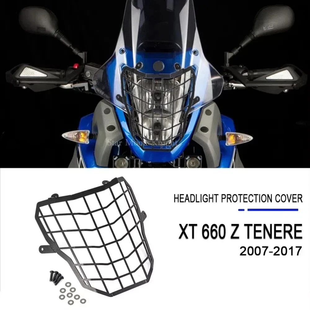 Para yamaha xt 660 z tenere xt660z 2007-2017 2016 2015 motocicleta farol capa guarda protetor cabeça luz lâmpada proteção