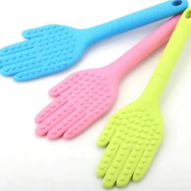 مساج Silicone Meridian Slap Board Gua Sha Plate Beating Massage Bat for Back Body Massager Detox Massage Stick Blood Circulation