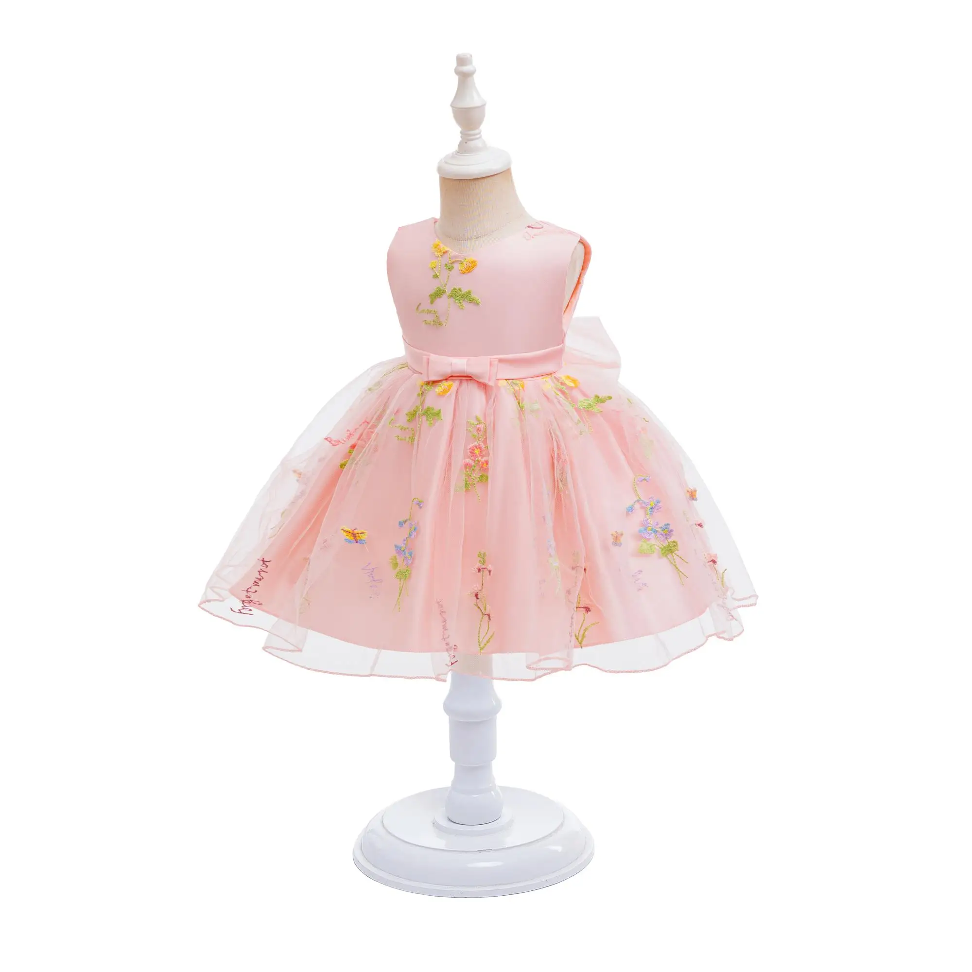 Babykleidung für Mädchen zum 1. Geburtstag, Partykleider, ärmelloses Mesh-Prinzessinnenkleid für Kleinkinder, Sommer-Hochzeitskleid, 3–24 Monate – Detail 2