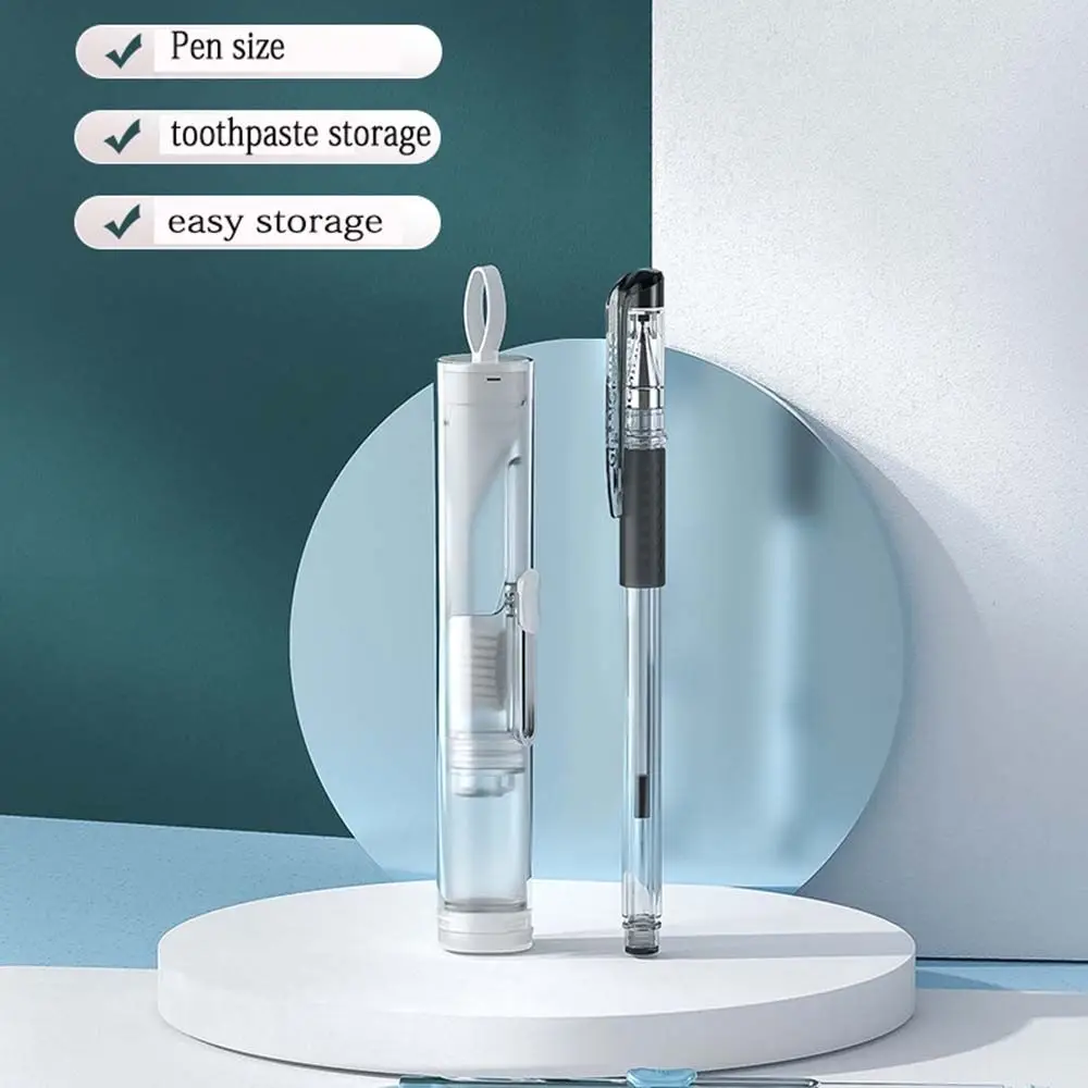 

Travel Hiking Plastic Toothpaste Storage Kit Tooth Clean Tools Folding Toothbrush Toothbrush Set