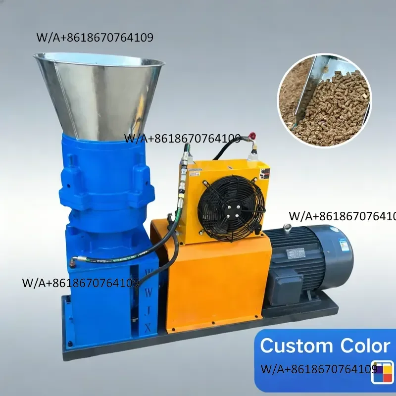 New CE ISO Certified High Carbon Steel Feed Pellet Machine Air Cooling 500-1000kg/h Capacity Customizable 2-8mm Pellet Size