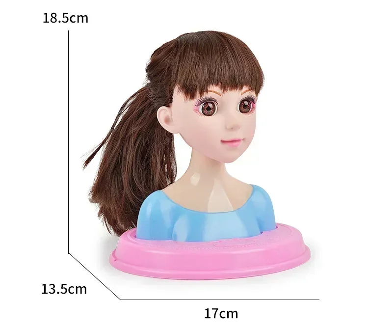 

Charming Half-Body Model Simulated Barber Makeup Artist Hairstyle Beauty Kit Ideal Play house Toy Children Birthday Gift