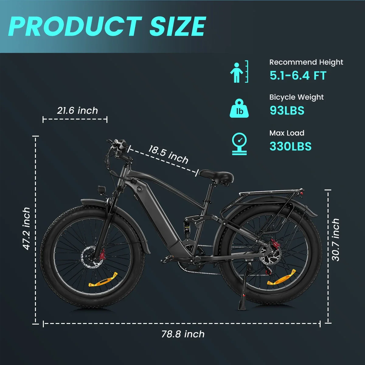 2024NEW  X26 1000W Electric Bicycle 26 Inch Men's Bike 4.0 Fat Tires Ebike 48V 13AH Lithium Battery 45KM/H Mountain Motorcycl