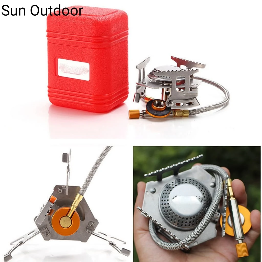 Fold Ooutdoor Camping Gas Stove Portable Stove Backpack Hiking Camping Equipment Stainless Steel Powerful Heater Survival Stove