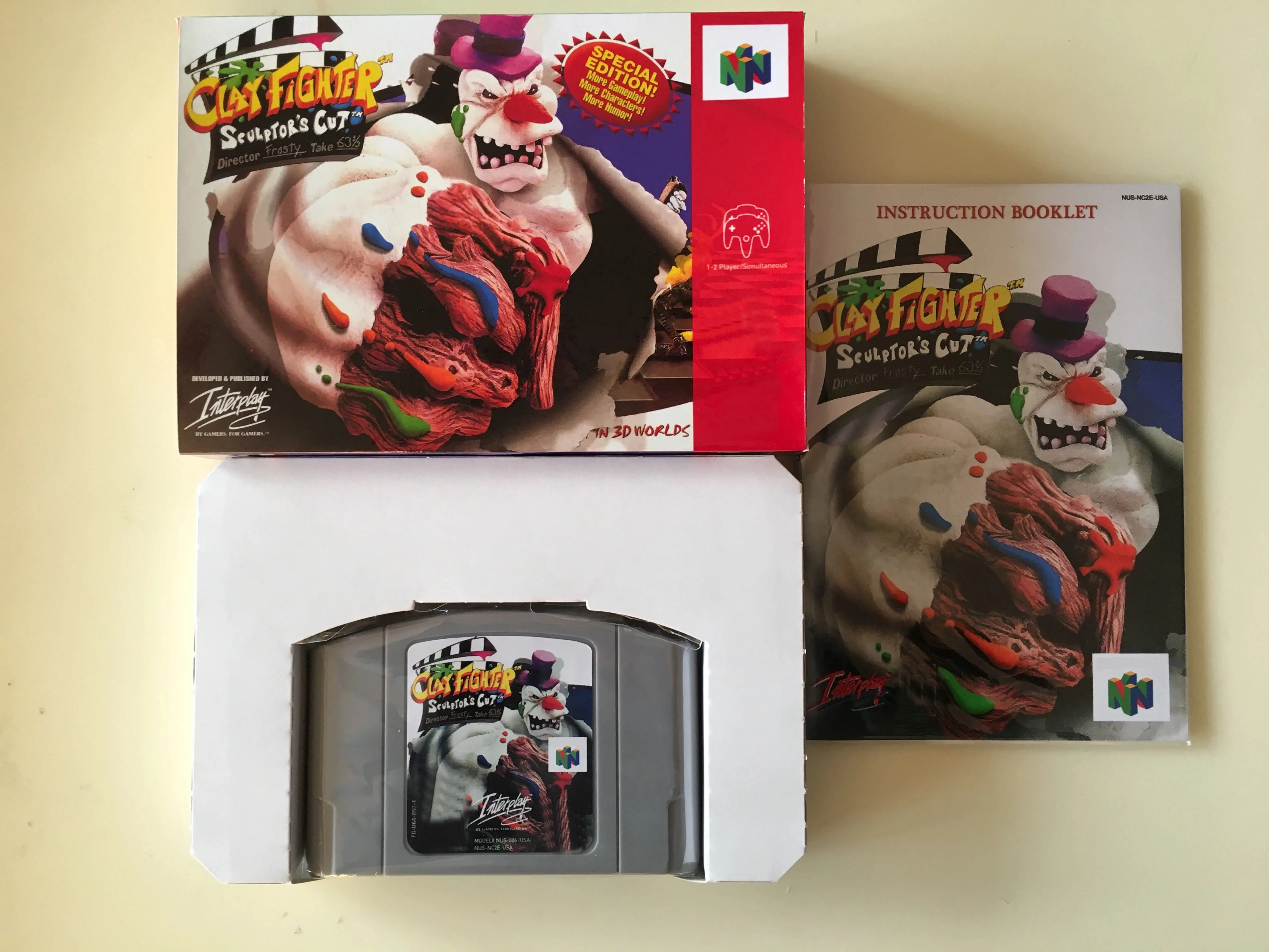 

64-битные игры ** Глиняный истребитель Sculptor's Cut (коробка+ручной+картридж)