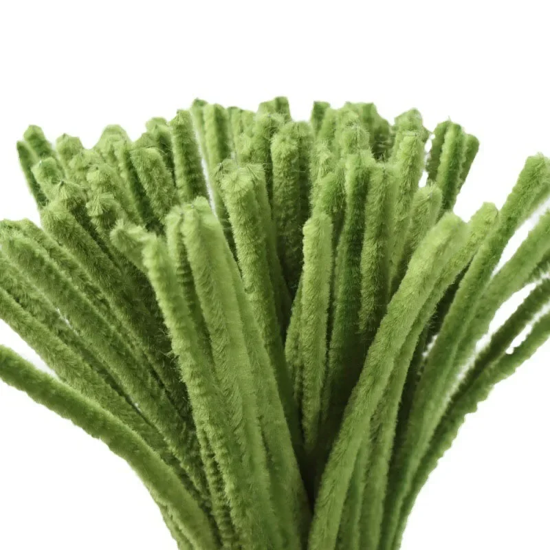 100pcs 30cm Chenille Stems Stick Cleaners Kids Educational Toys Handmade Colorful Chenille Stems Pipe for DIY Craft Supplies image 2