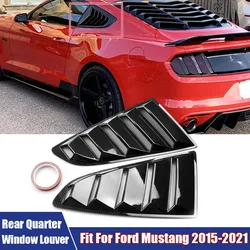 Rear Quarter Window Louvers Side Air Vent Cover Windshield Fit For Ford Mustang 2015-2021 Car Accessories Modified Window Blinds