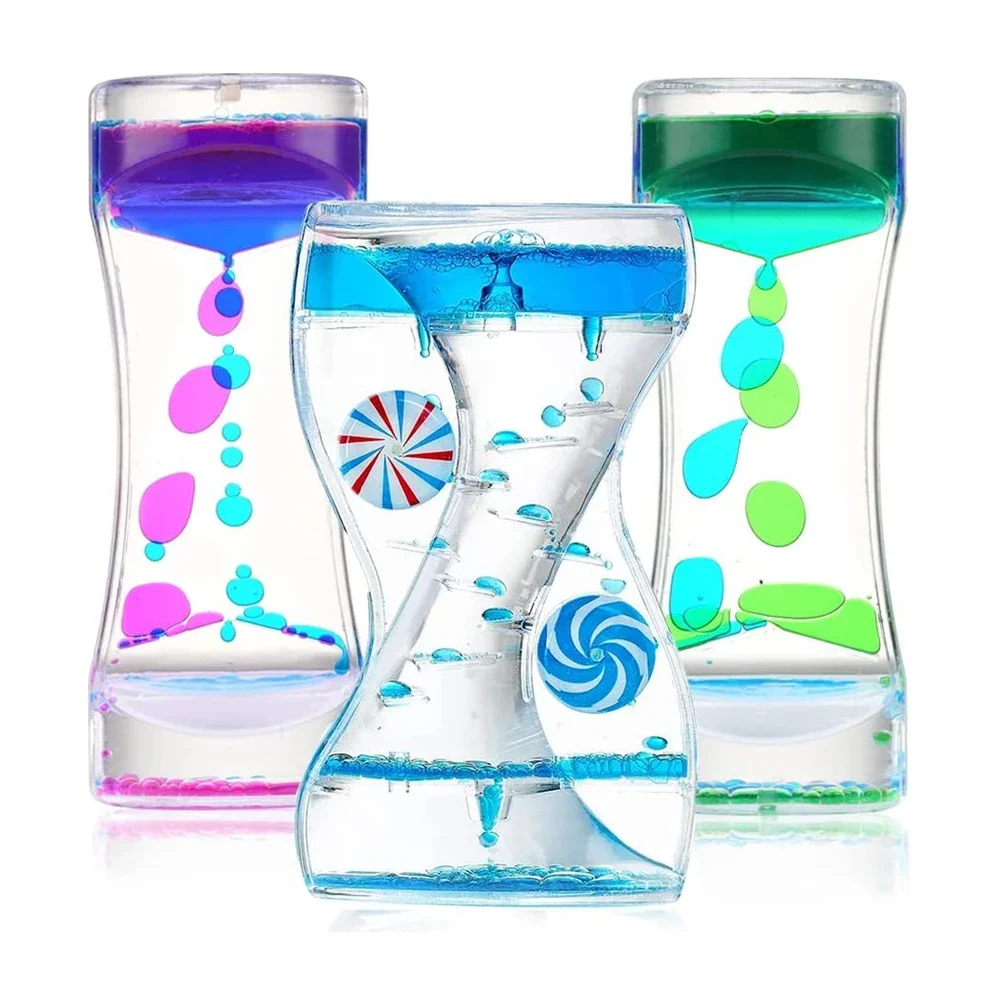 Wheel Windmill Liquid Motion Hourglass Sand Timer Relief Stress Toy Supplies for Children Living Room Decorations Accessories