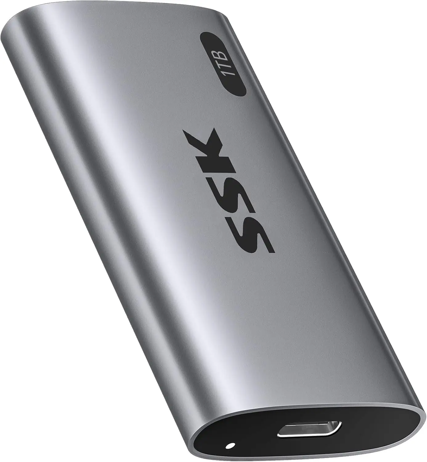 

1TB Portable SSD with 550MB/s Speed, USB-C/A Compatible for iPhone 15, Windows, Mac & Android Devices