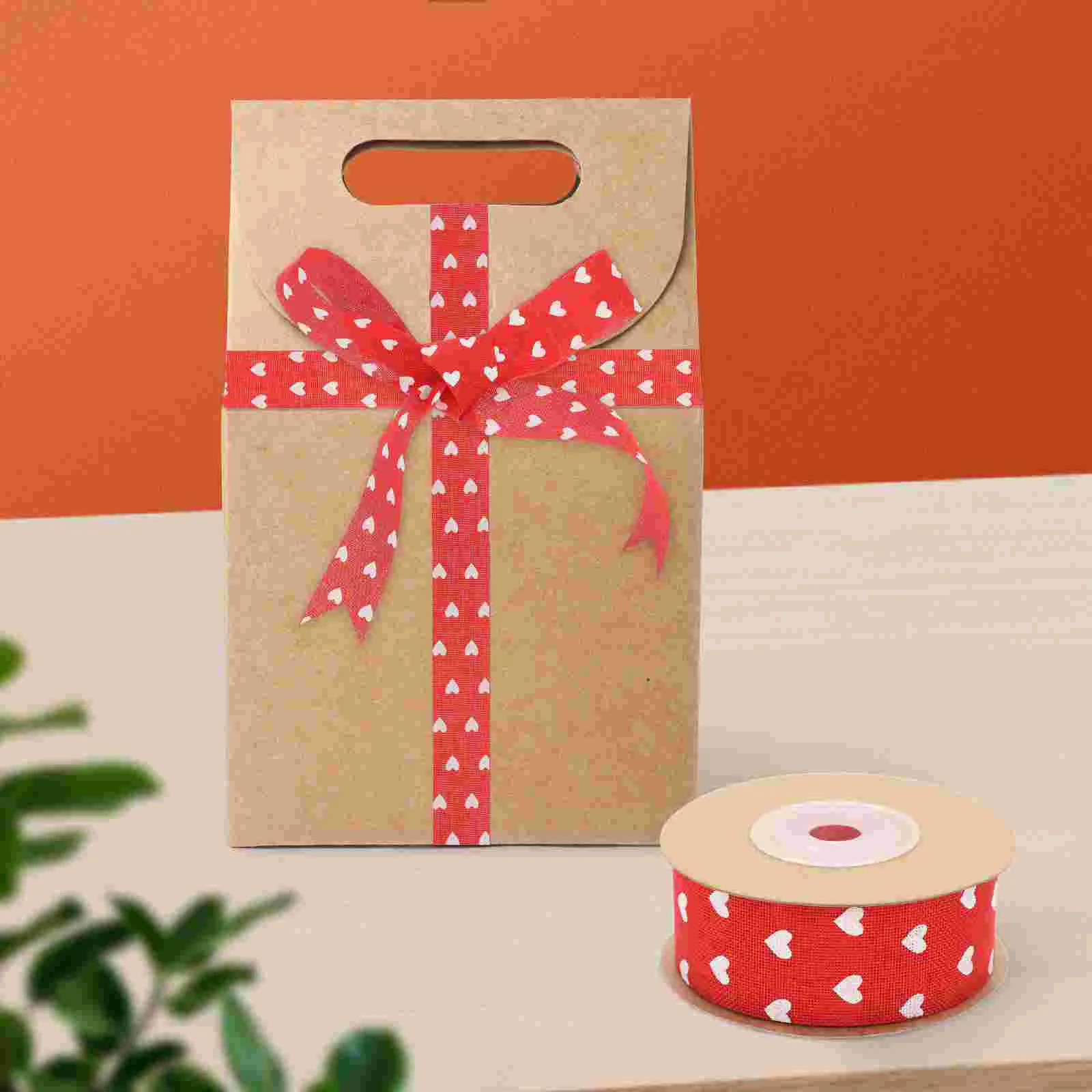 Ribbon Bow Gifts for Stocking Stuffers Valentine's Day Polyester DIY Heart Pattern