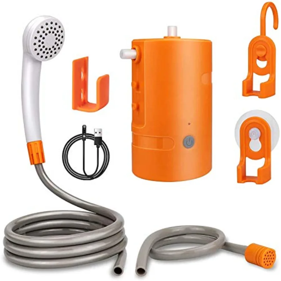 

Portable Outdoor Shower 2 Flow Mode 4400mAh Battery Powered Shower Pump for Hiking/Backpacking Travel Beach Pet Flowering IPX7