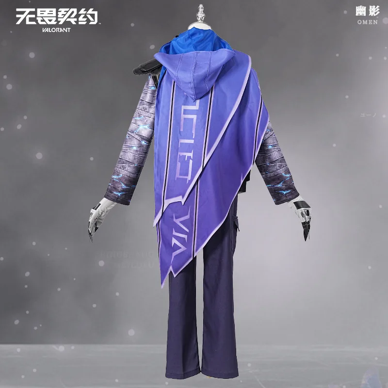 

Game VALORANT Omen Cosplay Costume Controller Outfits with Mask Halloween Uniforms Party Suit Anime Clothings HCos