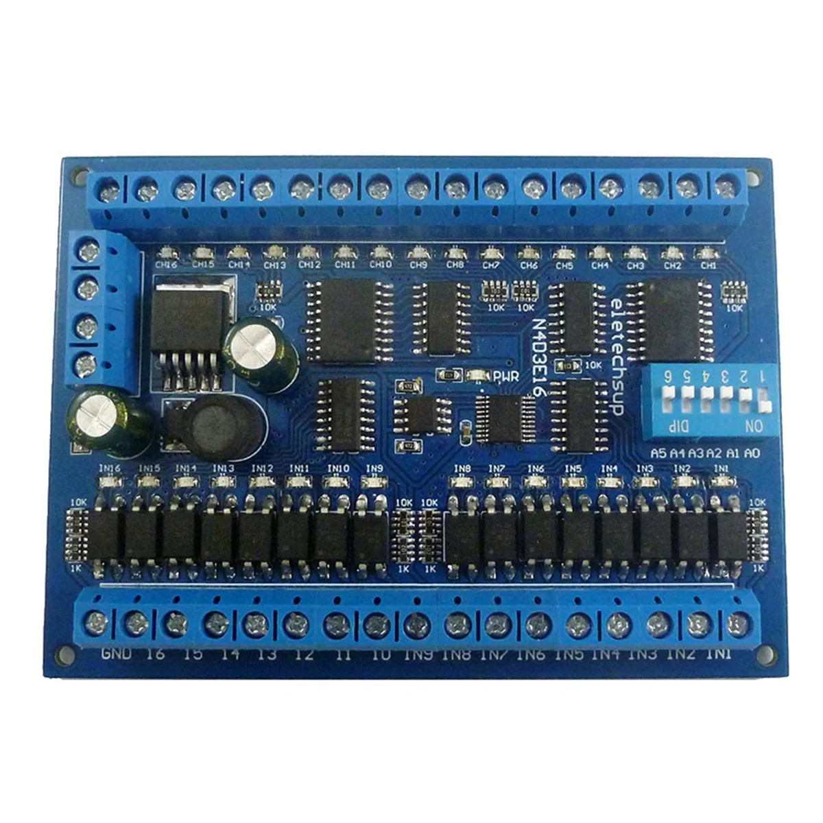 T36C DC 12V 24V 16 in 16 Out RS485 Remote Switch PLC IO Expansion Board Modbus RTU Multifunctional Convenience Module