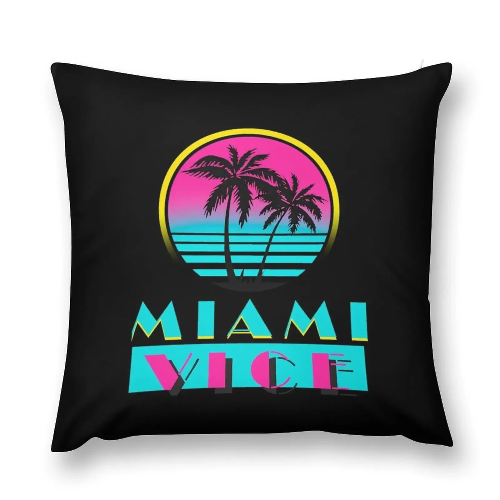 Miami Vice Racerback Throw Pillow Cusions Cover anime girl pillow