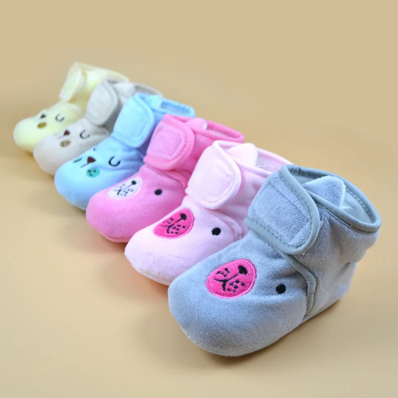 Newborn Baby Socks Shoes Boy Girl Star Toddler First Walkers Booties Cotton Comfort Soft Anti-slip Warm Infant Crib Shoes