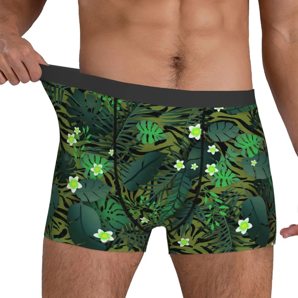 Elegant Floral Underwear Modern Flowers 3D Pouch Trenky Boxershorts Printed Shorts Briefs Soft Males Underpants Big Size 2XL