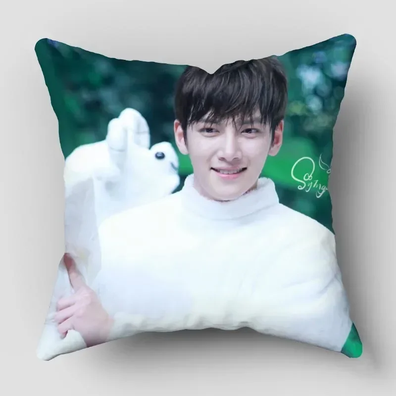 Ji Chang Wook Polyester  Pillowcase Art Square Zippered Pillow Cover 35x35cm 45x45cm 18x18Inch Pillow Case