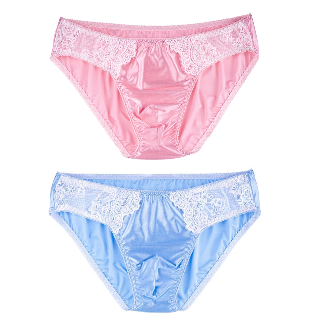 

U convex Underwear Men's lace shiny gay underwear Men's Sexy Briefs Comfortable Healthy Elastic Soft Pouch mid Waist Pure bikini