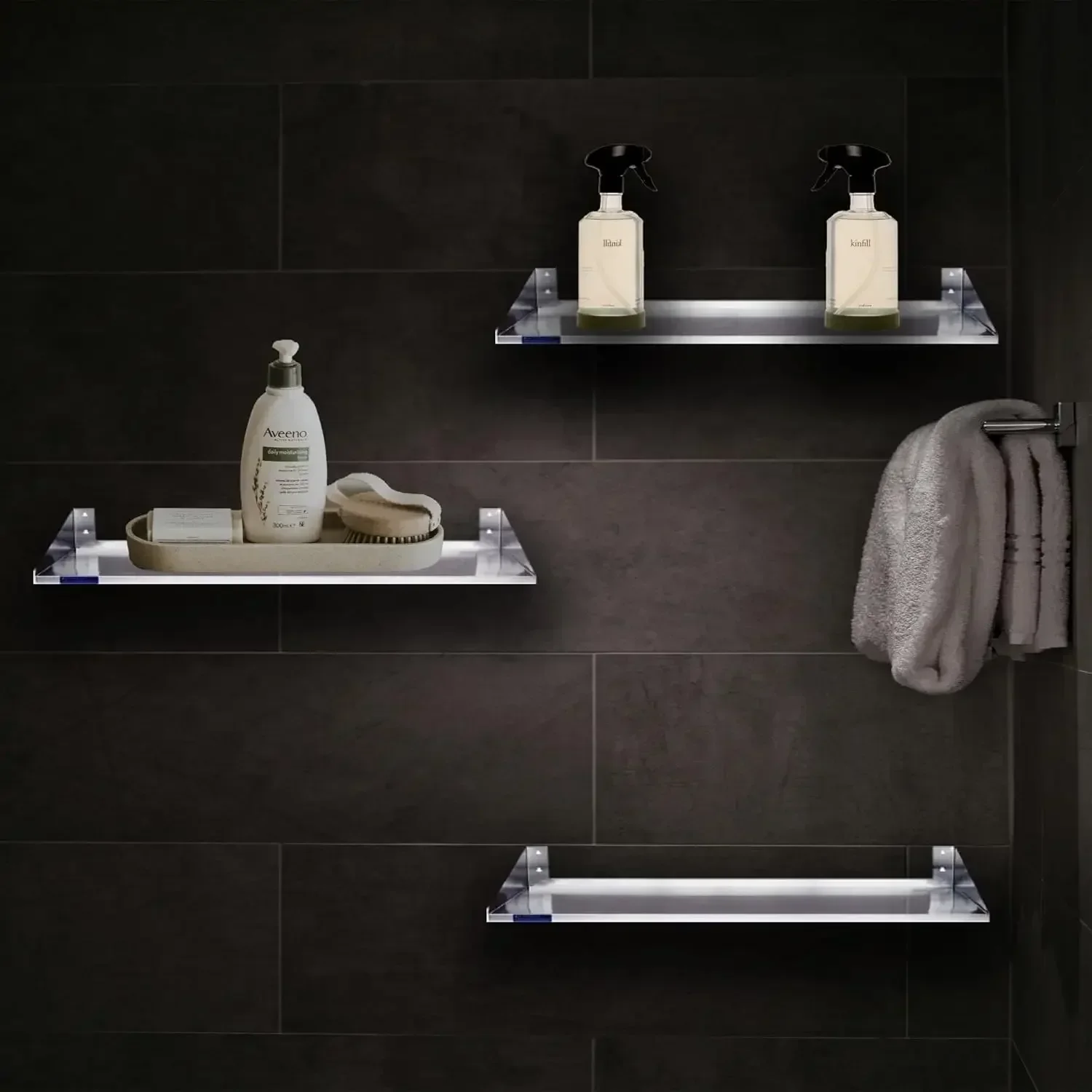 

(XMSJ-Hot) Настенная полка премиум-класса из нержавеющей стали с боковыми защитными бортиками – 48" x 12" | Коммерческий металлический настенный стеллаж для хранения в гараже или на складе