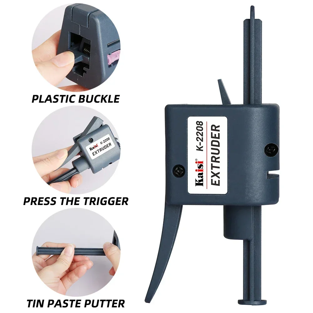 Imagem -04 - Kaisi K2208 Extrusora de Pasta de Solda Impulsionador Portátil Óleo Verde Empurrador Manual para Ferramenta de Reparo de Manutenção de Telefone Celular