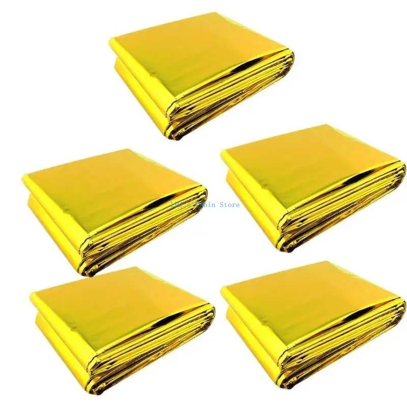 

XXFC 5pcs Survival Blankets Foils Thermals Space Blankets Outdoor Camping Blankets for Outdoor Activity and Safety