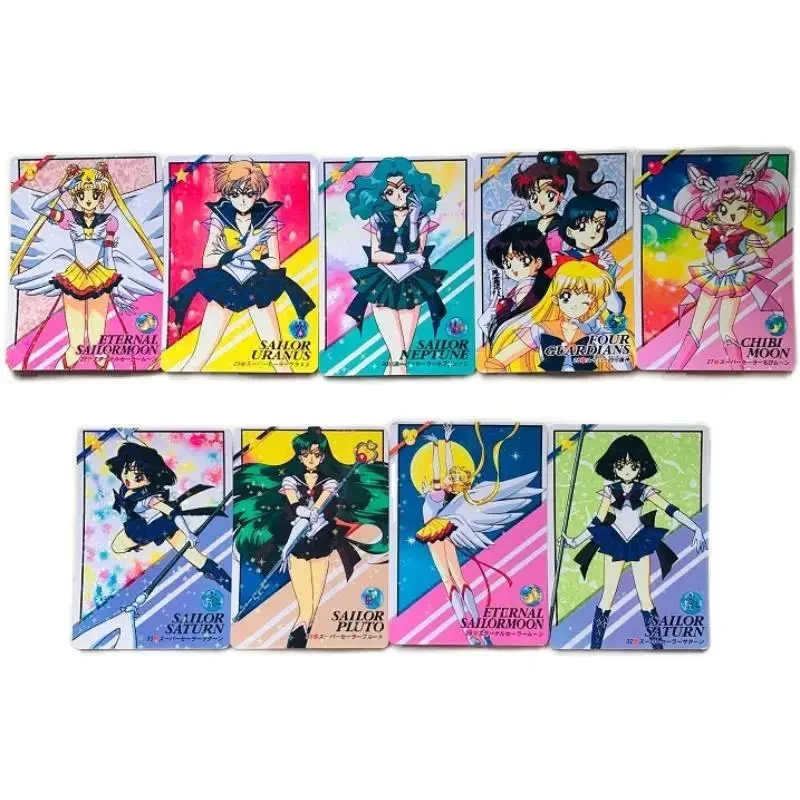 9Pcs/set Self Made Sailor Moon Sailor Saturn Sailor Mercury Princess Serenity Anime Game Character Classic Serie Collection Card