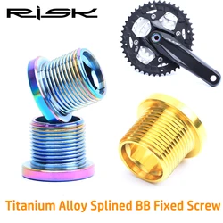 RISK M15x12 Bicycle Splined BB Fixed Screw Chain Wheel Octalink Linking Bike Bottom Bracket Bolt Crank Arm Dust Cover