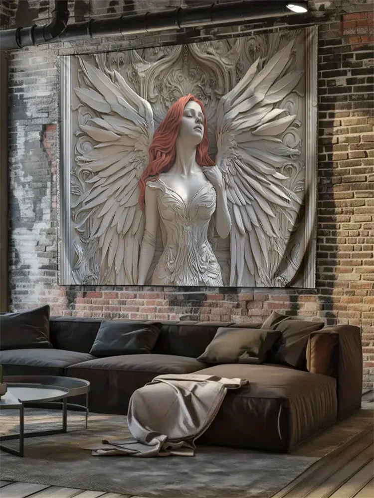 "أجنحة الملاك - نسيج قماشي معلق بتأثير تخفيف ثلاثي الأبعاد" #6