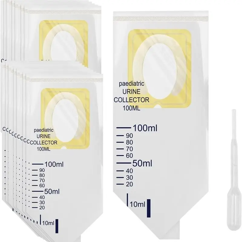 Clear Urine Catcher Pouch 100Ml 30 Pcs Pediatric Urine Bag Collectors Spill-Proof Infant Urine Collection Bags