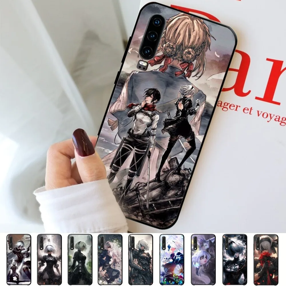 N-NieR A-Automata 2B Phone Case For Huawei P 8 9 10 20 30 40 50 Pro Lite Psmart Honor 10 Lite 70 Mate 20lite