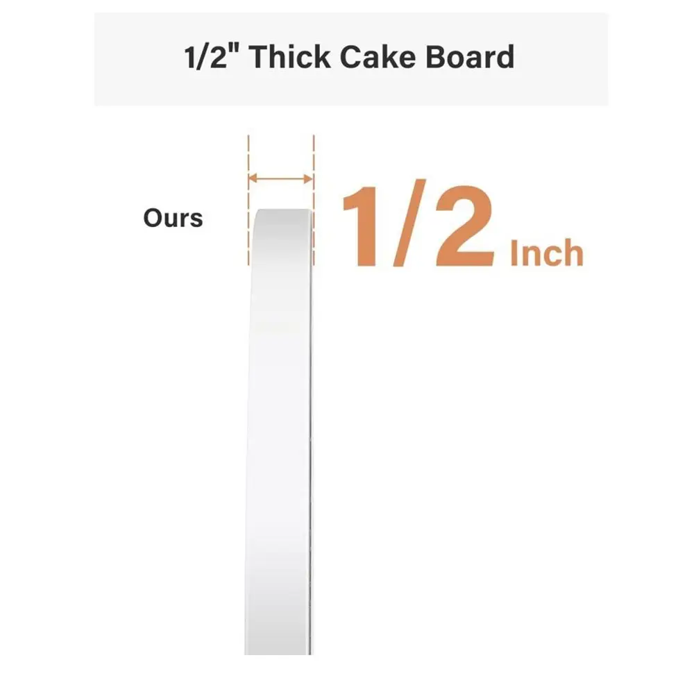 Durable 6/8/10/12/14in Cake Board Base Round Disposable Round Cake Tray Pad Cake Board Baking Use