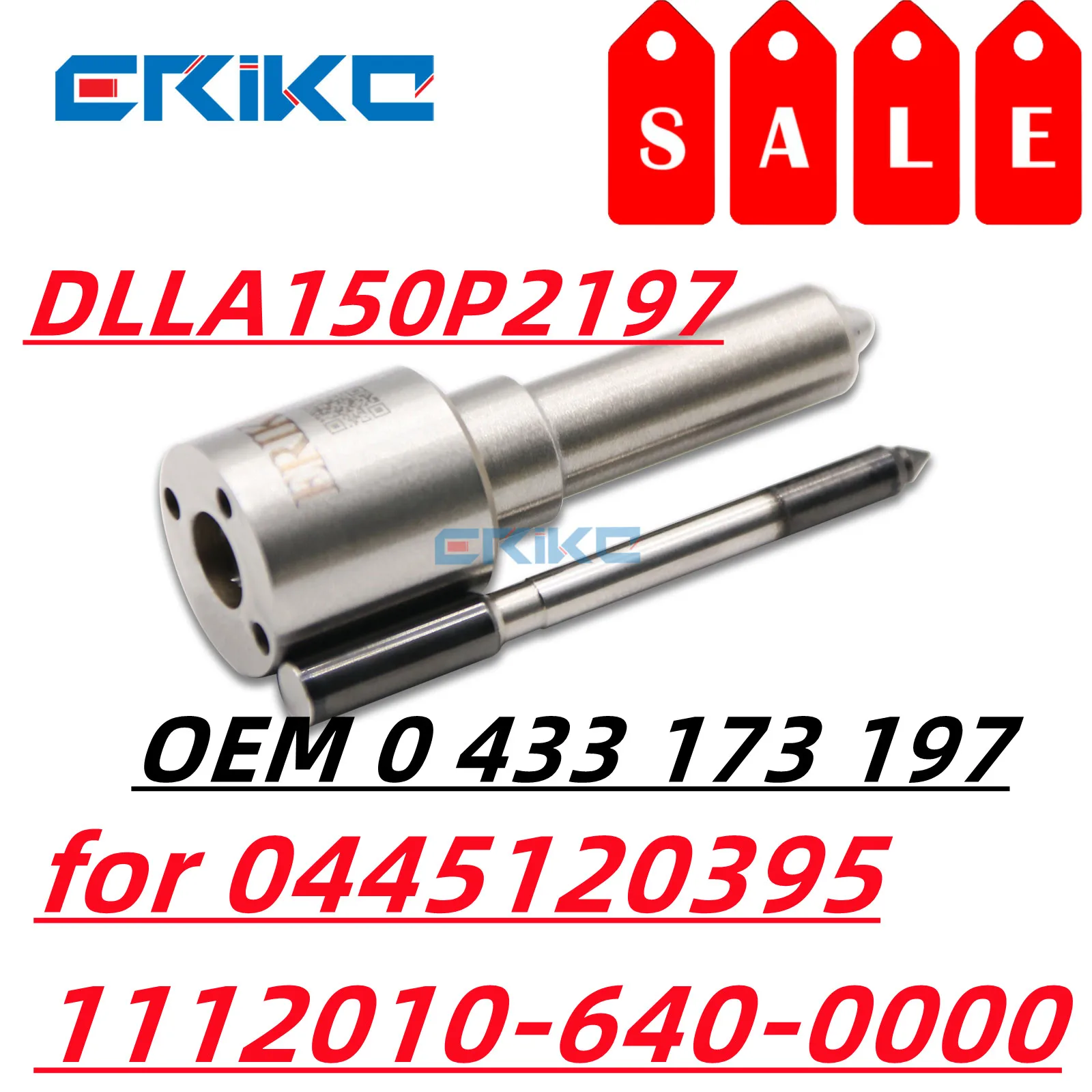 0 433 173 197 ERIKC DLLA150P2197 Diesel Jet Nozzle Assy DLLA 150P 2197 Nozzle Common Rail for 0445120395 1112010-640-0000