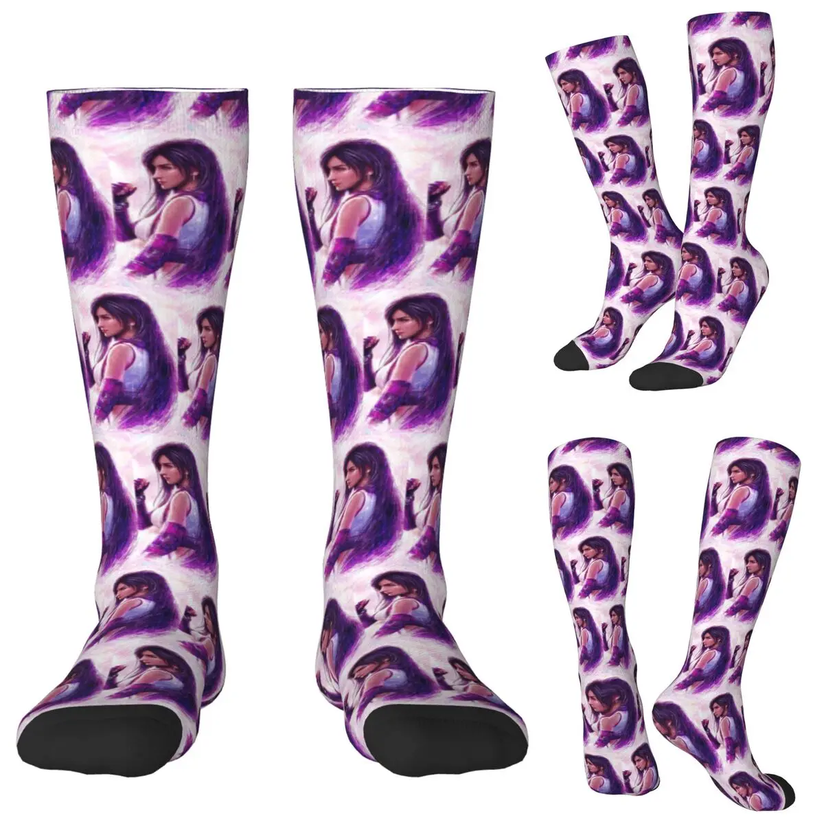 

Tifa Lockhart Final Fantasy Socks Harajuku Stockings All Season Long Socks Accessories for Man Woman Birthday Present