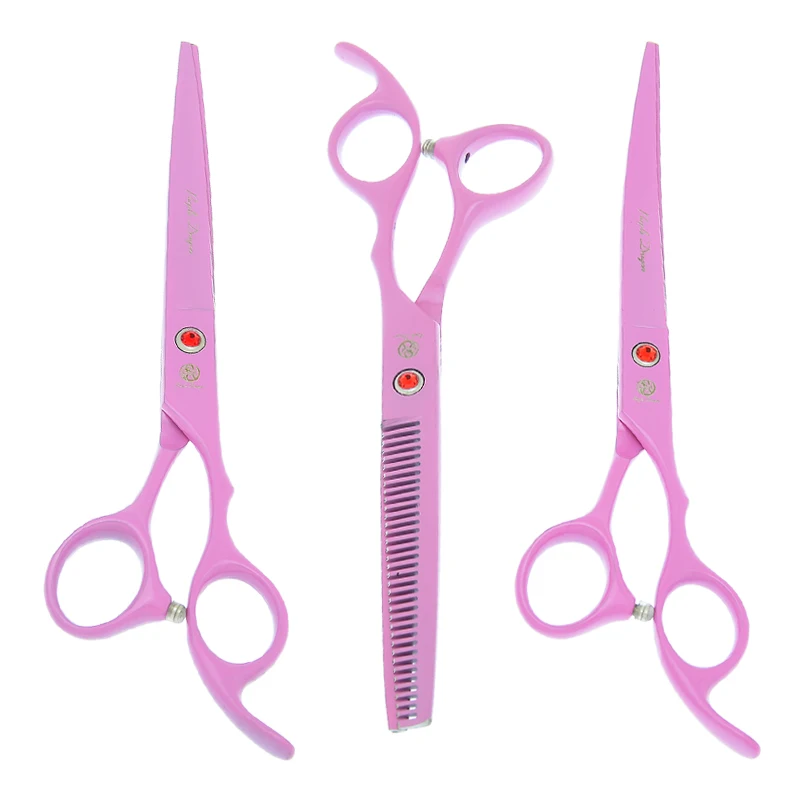 

Purple Dragon 7 inch Pet Grooming Scissors Japan Steel Dog Hair Shears Animals Curved Straight Cutting Thinning Clippers B0035B