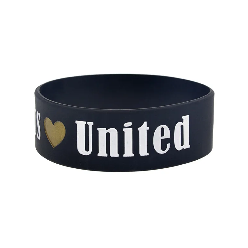 25 Pcs Gymnasts United Silicone Wristband Sport Gift Bangle 1 Inch Wide Black