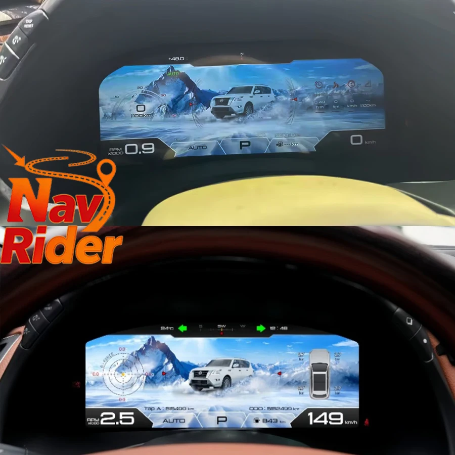 

12.3" For Nissan Patrol Y62 2015-2021 Speedometer Cluster Carplay Virtual Cockpit Instrument Cluster Car LCD Digital Dashboard