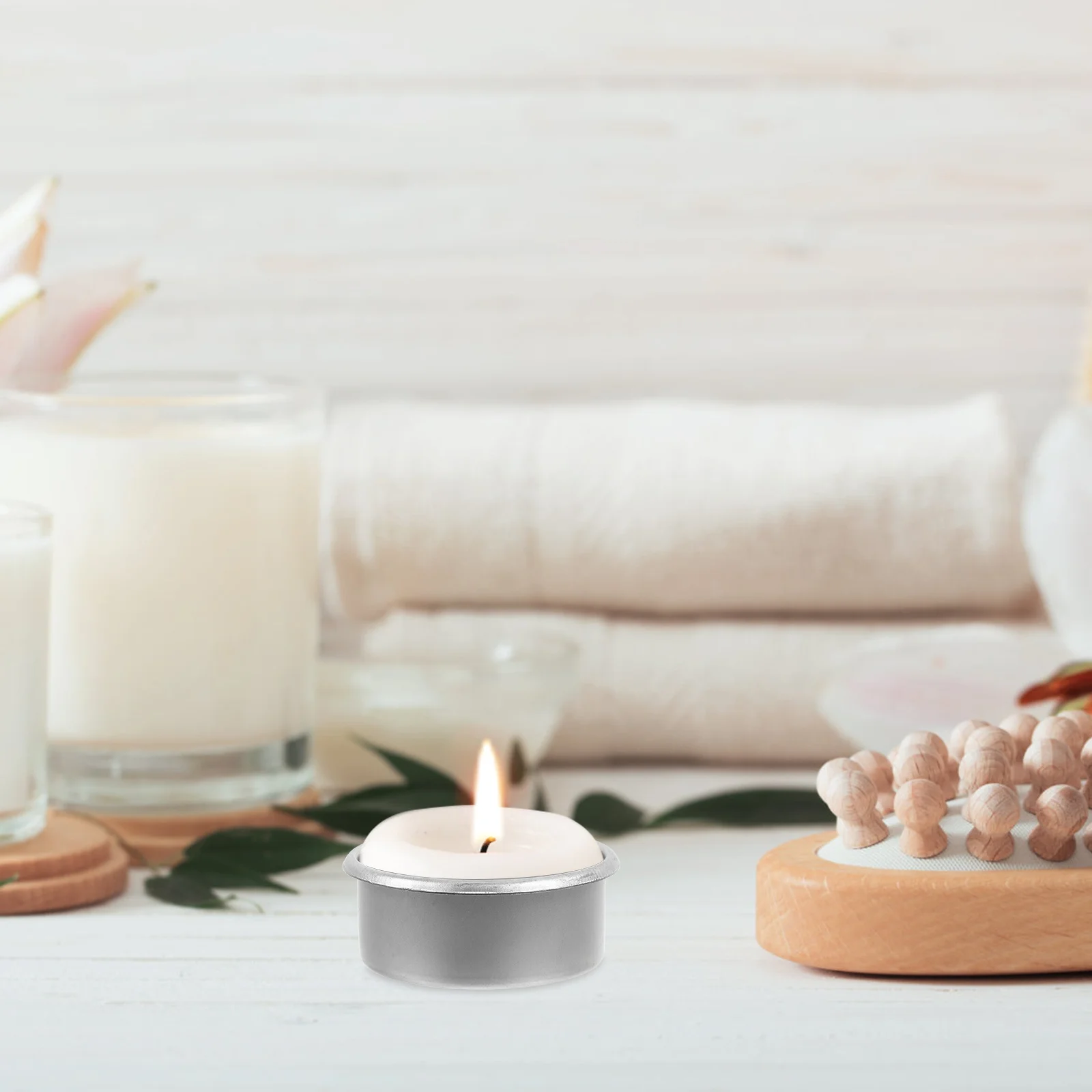 

20Pcs Artistic Metal Containers Simple Design Long Time Use Home Decor Cups Chic Candleholders Iron Candleholder