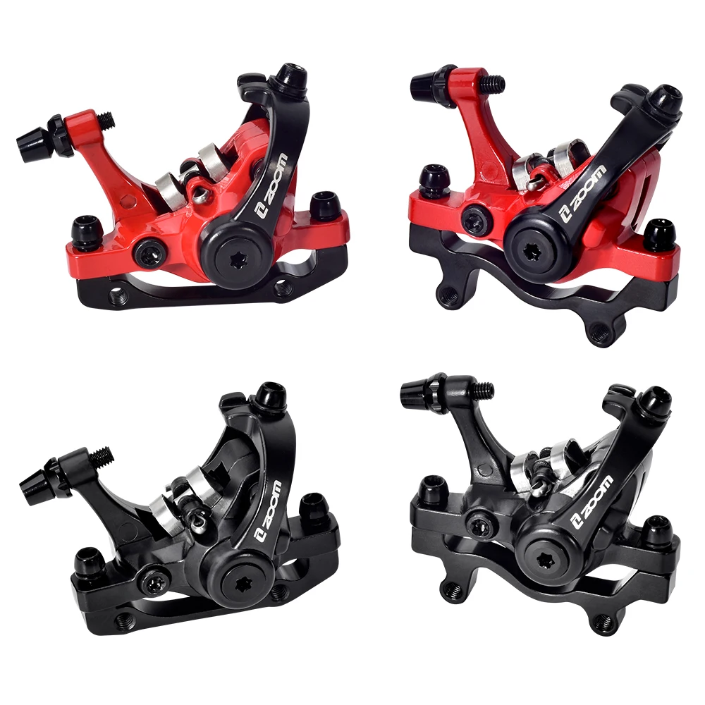 ZOOM Alloy Bicycle Brake Parts Aluminum Line Pulling Front Rear Machnical MTB Mountain Bike Disc Brake Caliper Sets